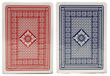 Gemaco Plastic Cards: Monte Carlo, Narrow Size, Regular Index, Red and Blue Set